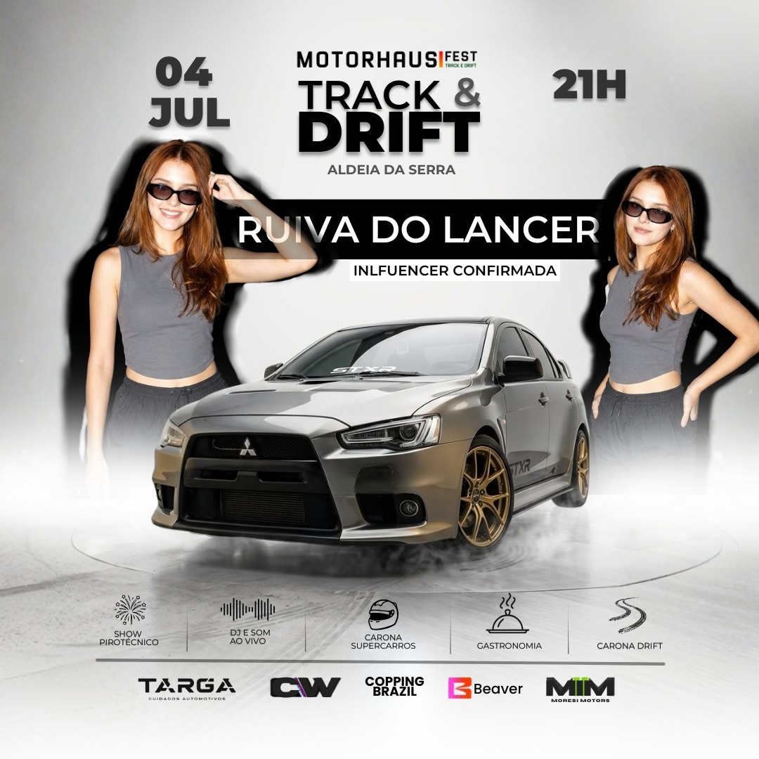 Ruiva do Lancer com Mitsubishi Lancer Evo