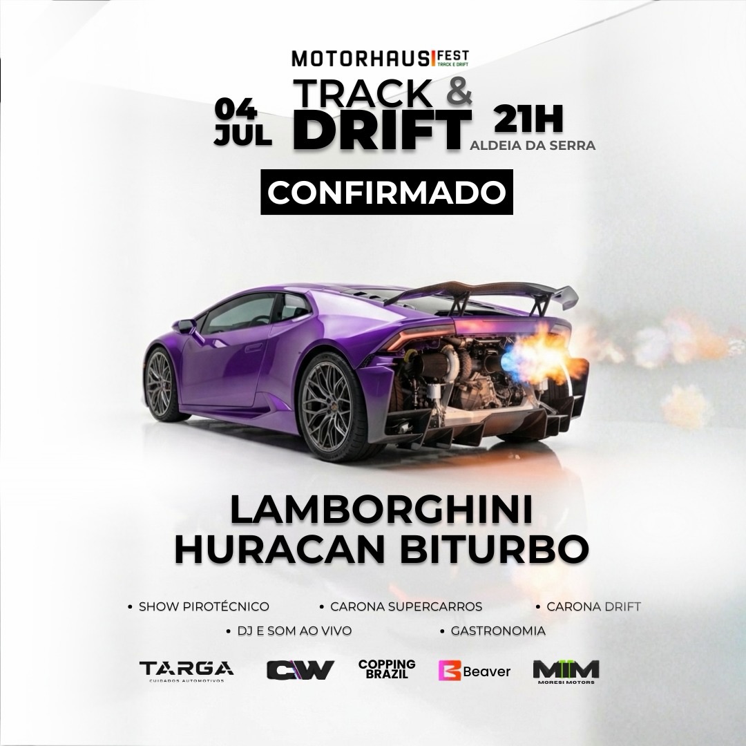 Lamborghini Huracán roxa soltando fogo